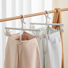 可旋转防风晾衣架家用十字晒裤架旅行便携式伸缩内衣袜子夹晾晒架