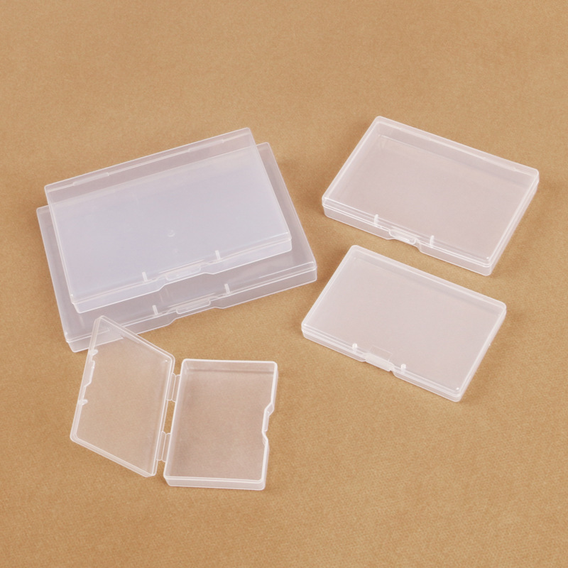 Wholesale foreign trade 1.8CM high long flat box transparent card box parts box pp plastic packaging box jewelry storage box