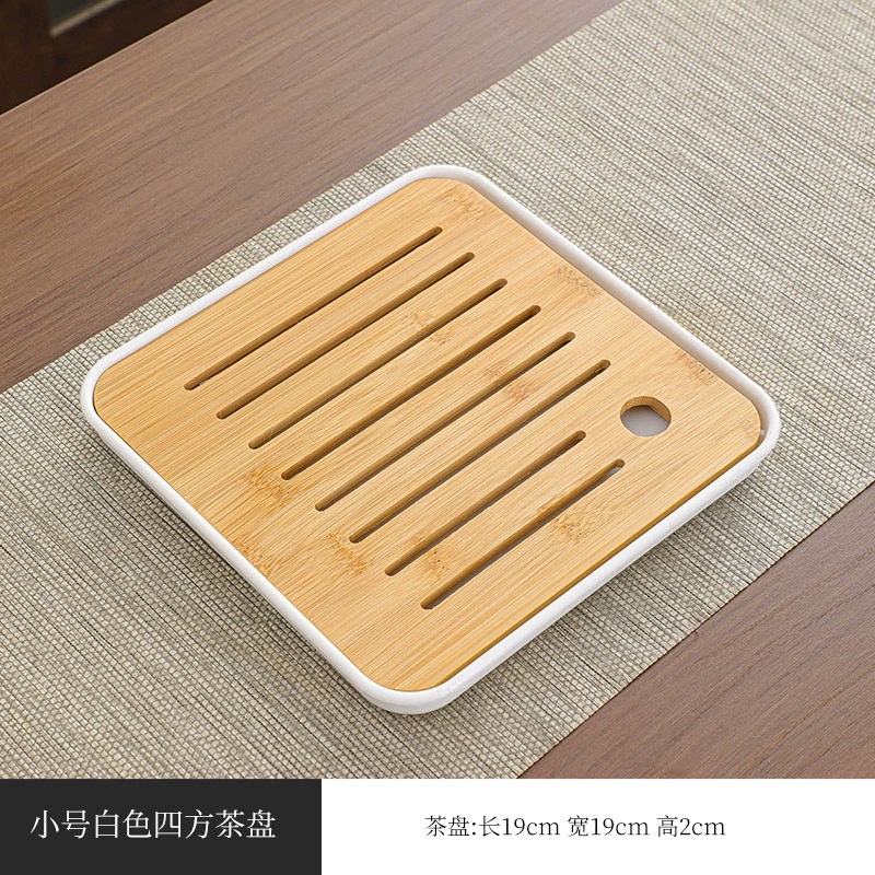 Bamboo Tea Tray — Rectangular & Square Drip Trays, Multi-Size 19–43 cm, Storage & Drainage