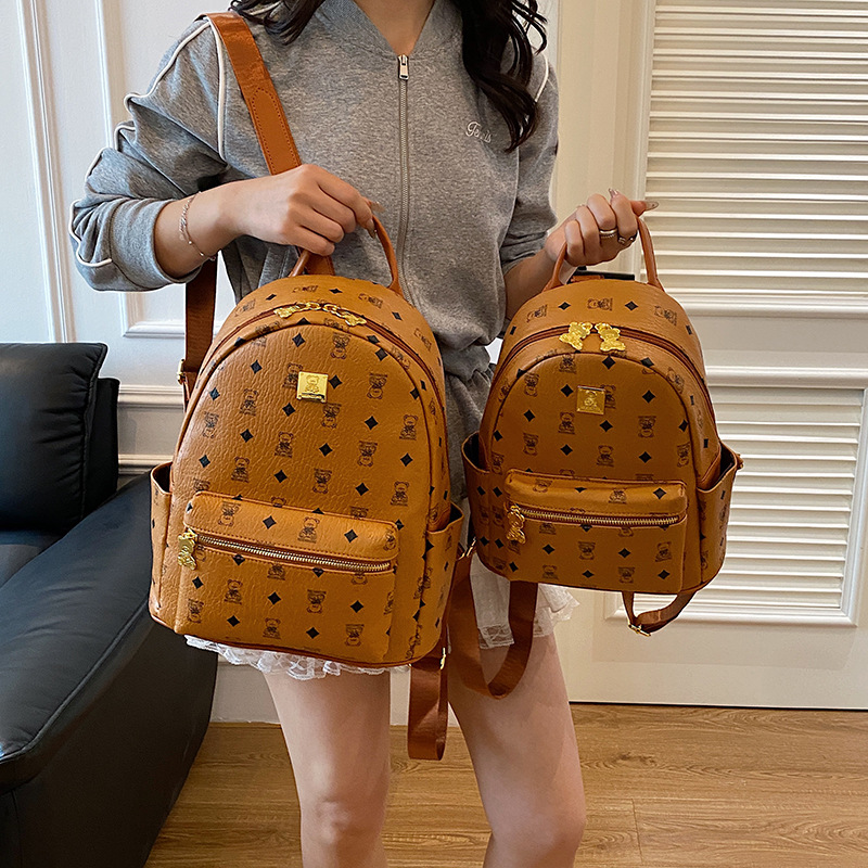 Nueva mochila de viaje de gran capacidad de dibujos animados lindos osos impresión mochila de mujer 2025 bolsas de mujer de viaje