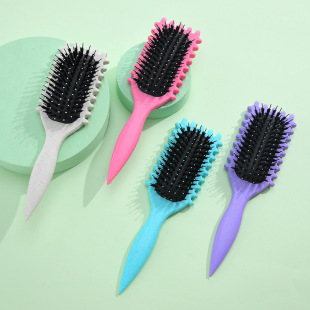 New Wheat Stem Comb, Large Wave Hair Curling Comb, Health Massage Comb, Air Cushion Styling, Non-Harming Hair Rib Comb