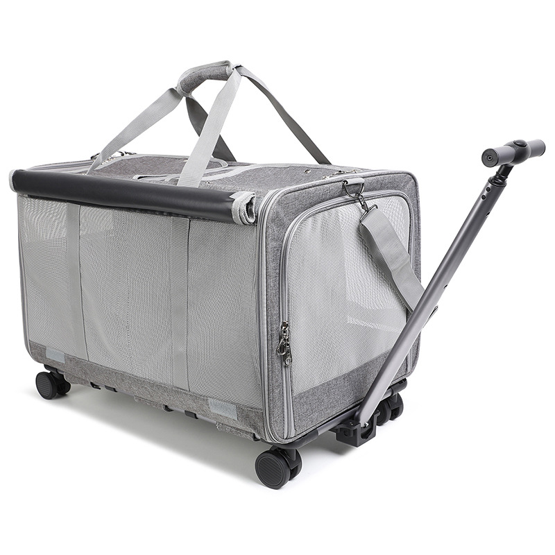 Bolsa para gatos, bolsa para mascotas con capó para perros grandes, caja especial para carrito para mascotas montada en el coche, bolsa para perros para salidas transfronterizas, transpirable