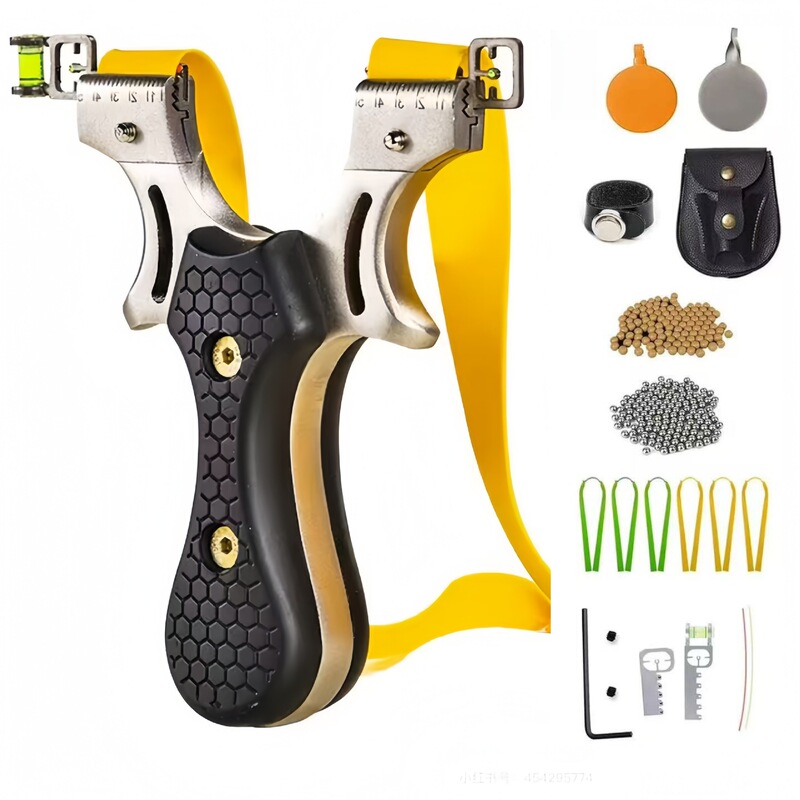 Adult Professional Stainless Steel Tactical Laser Hunting Black Dragon Patch Outdoor Shooting Slingshot Package Accessories