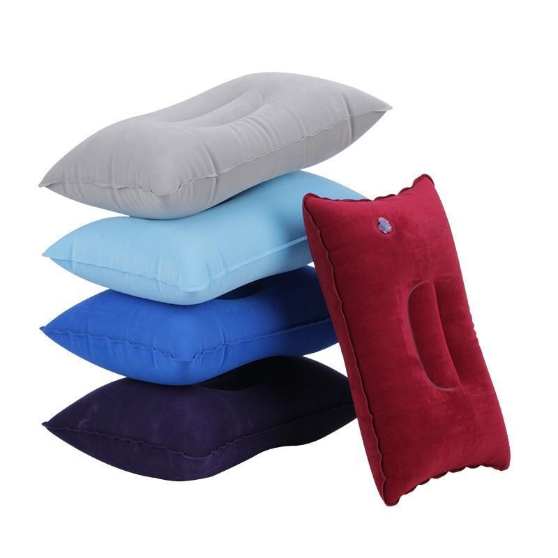 inflation pillow thickening Large portable Inflatable pillow outdoors children adult fold Siesta pillow Inflator