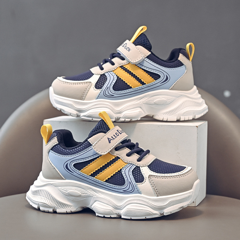 Zapatos para niños, zapatos deportivos para niños, 2025 nuevo estilo de primavera y otoño, transpirable, zapatos de coco para niños grandes en el campus