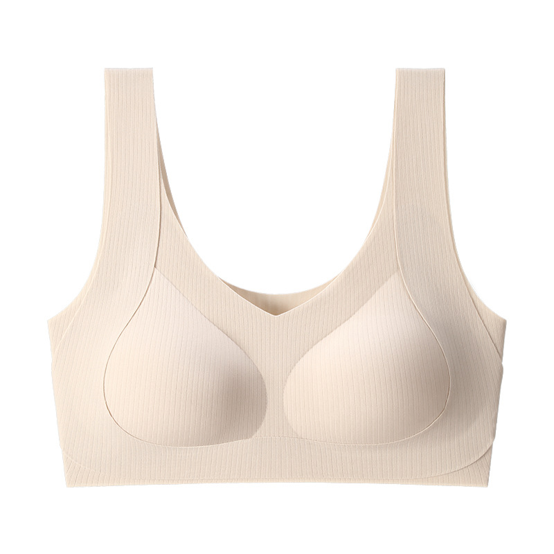 Ropa interior de copa fija integrada que no deja marcas sujetador estilo chaleco para mujer