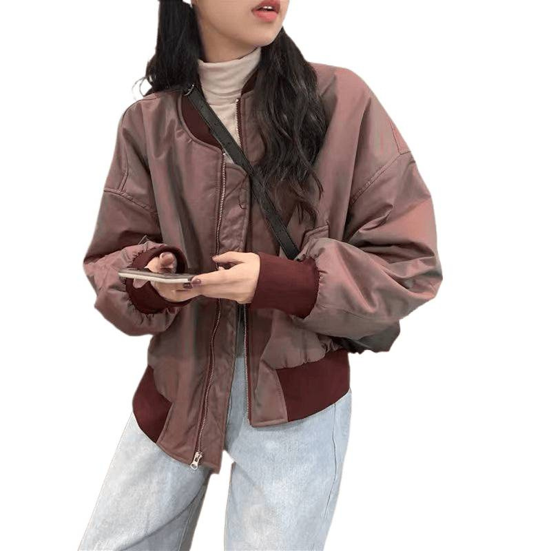 短款棉服女年新款秋冬百搭宽松港风棒球服夹克外套学生面包服|undefined