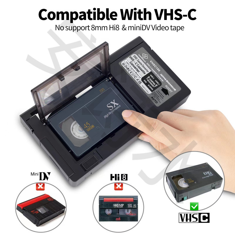 老式录像带VHS转VHSC二分影带转换盒转接盒MiniDV/Hi8不