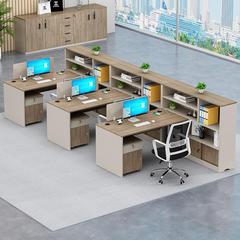 Office desk and chair set, simple and modern, three-person office desk, office, finance room, partition office desk