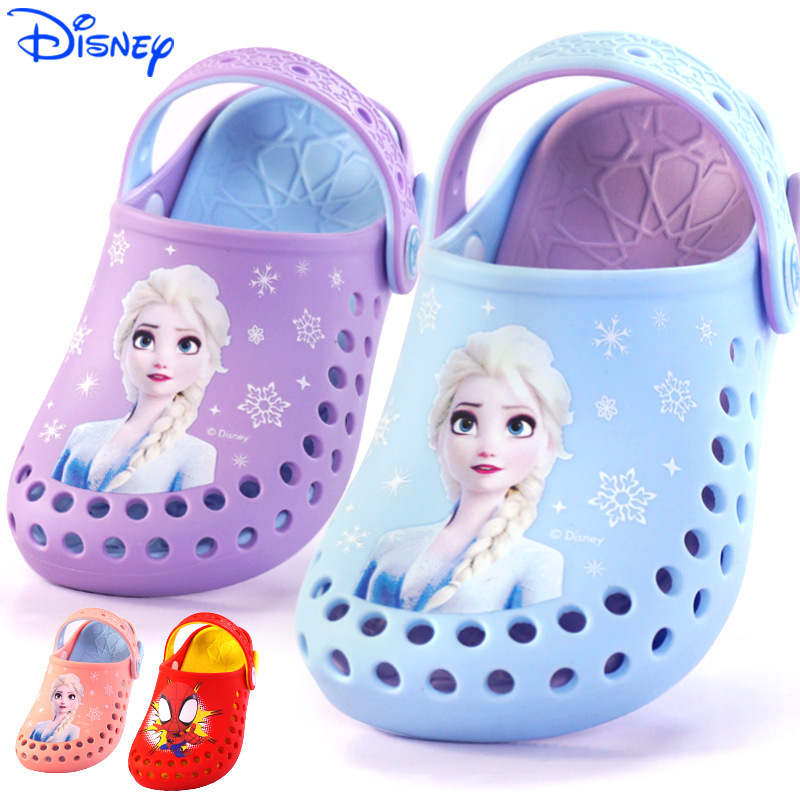 Wholesale Silicone Children's Cave Shoes Jelly Shoes Frozen Aisha Princess Cute Cartoon Girls Summer Slippers
