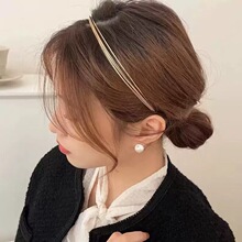 欧美跨界专供细金属多层发箍简约风合金头箍女压发头扣外出发卡