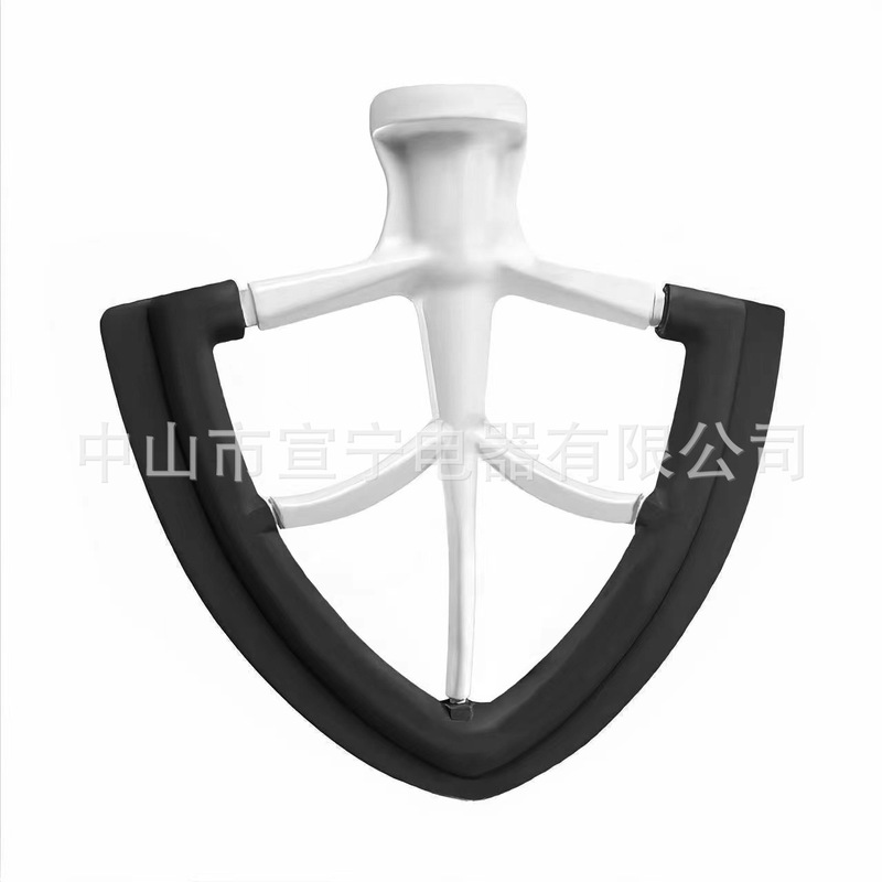 Aluminum Parts with Double-Sided Rubber Coating 4.5-5Qt Mixing Paddle Mixing Head Suitable for American Kitchenaid Black/Grey Aluminum Parts with Double-Sided Rubber Coating 4.5-5Qt Mixing Paddle Mixing Head Suitable for American Kitchenaid Black/Grey