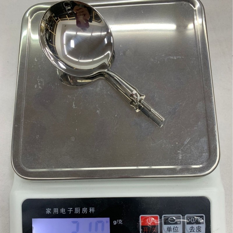 304ステンレスの半製品の西洋の食器の五金の頭の木の柄の陶磁器の柄のナイフのフォークのスプーンの部品の食器の頭のDIYの取っ手|undefined