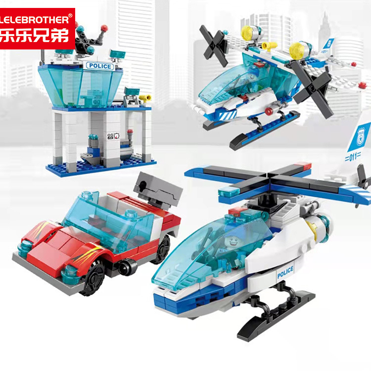 Lele Brothers Compatible with Lego City Police Command Station Children's Benefit Intelligence Small Particle Building Blocks Factory Wholesale