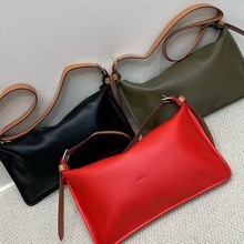 2025新款龙镶Smoo系列女包中号单肩斜挎包小羊皮大容量通勤腋下包