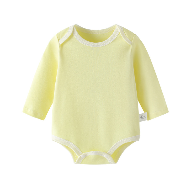 ベビーローブ春と秋の三角長袖ベビーコットン0-1歳の女の子用ジャンプスーツ2025|undefined