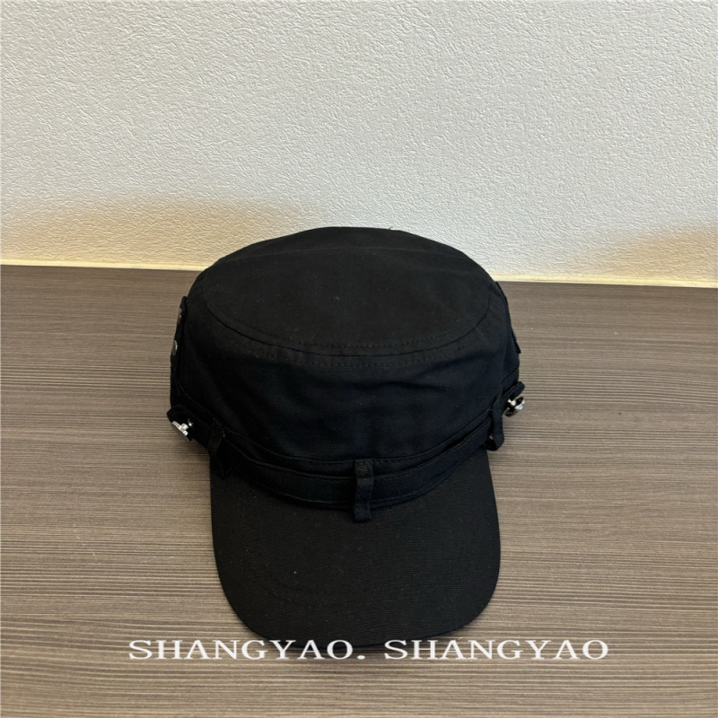 亲子款早秋复古老钱风金属扣平顶帽小众古早时尚鸭舌帽儿童帽子潮|undefined