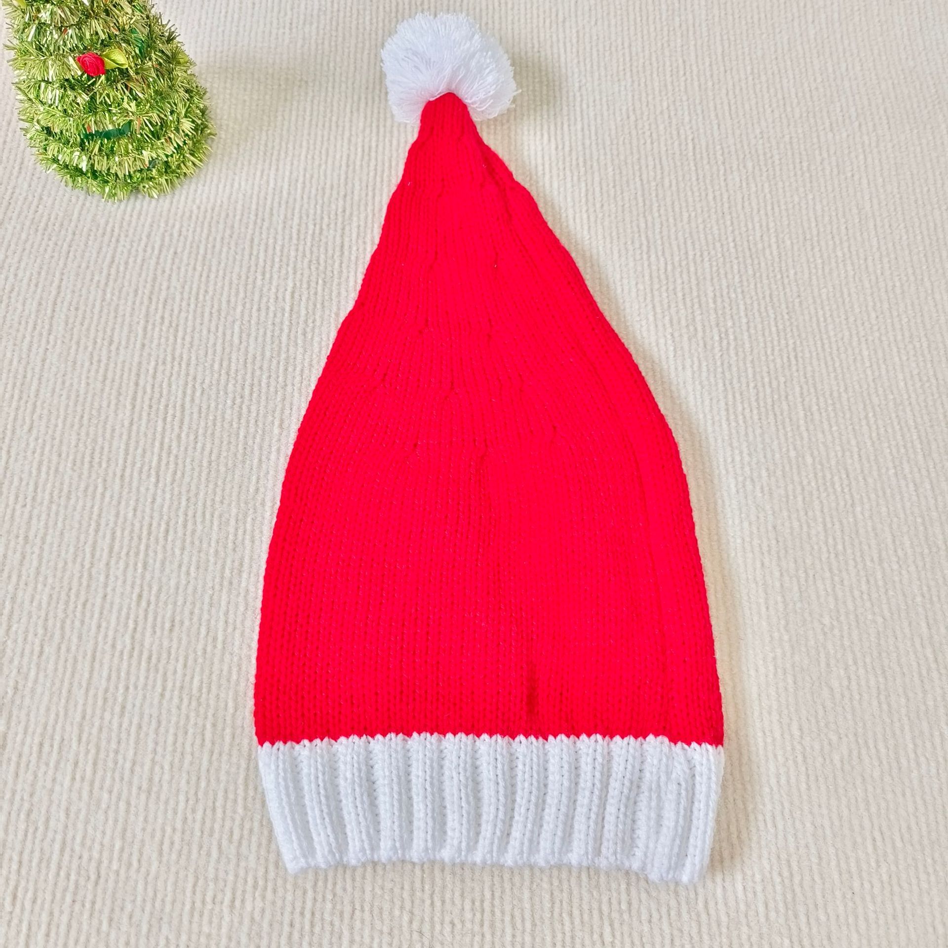 Fábrica directa de invierno madres bebés sombreros de punto sombreros de calor de Navidad sombreros de punto de punto transfronterizos sombreros de Navidad