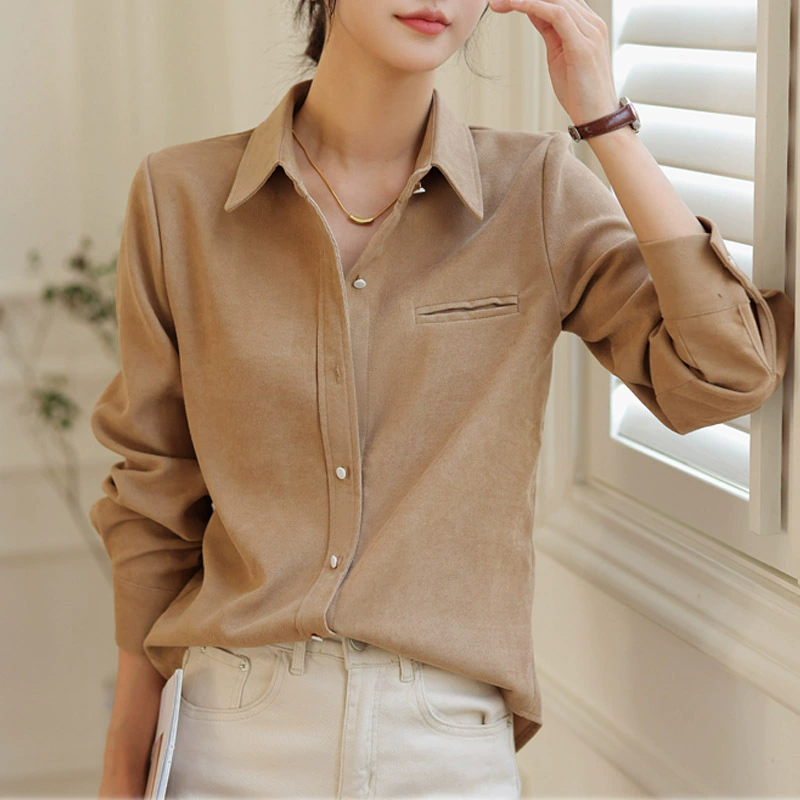 Реальная стрельба осенью и зимой свободные волосы с длинными рукавами