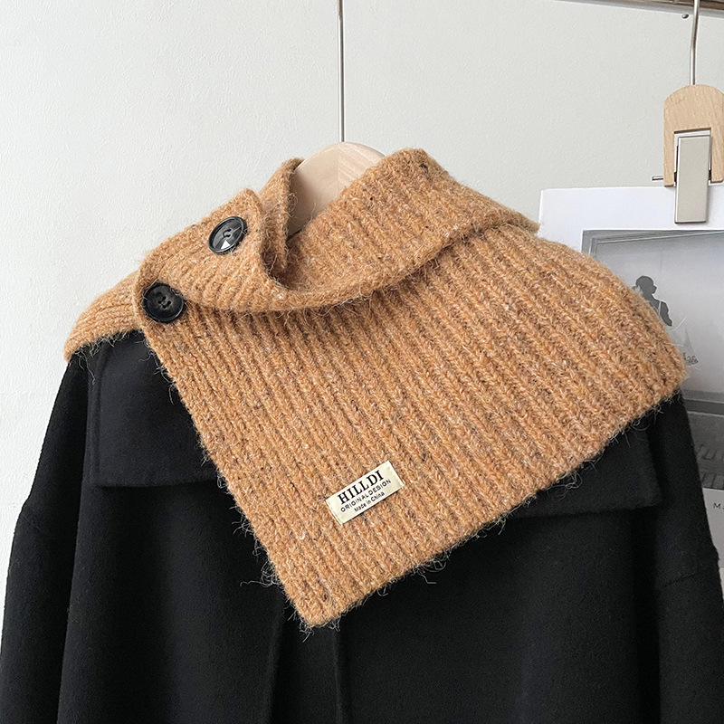 Otoño y invierno nuevo tipo de botón chaqueta de cuello de mujer estilo coreano de color sólido caliente a prueba de frío chaqueta de cuello alto chaqueta de tejido