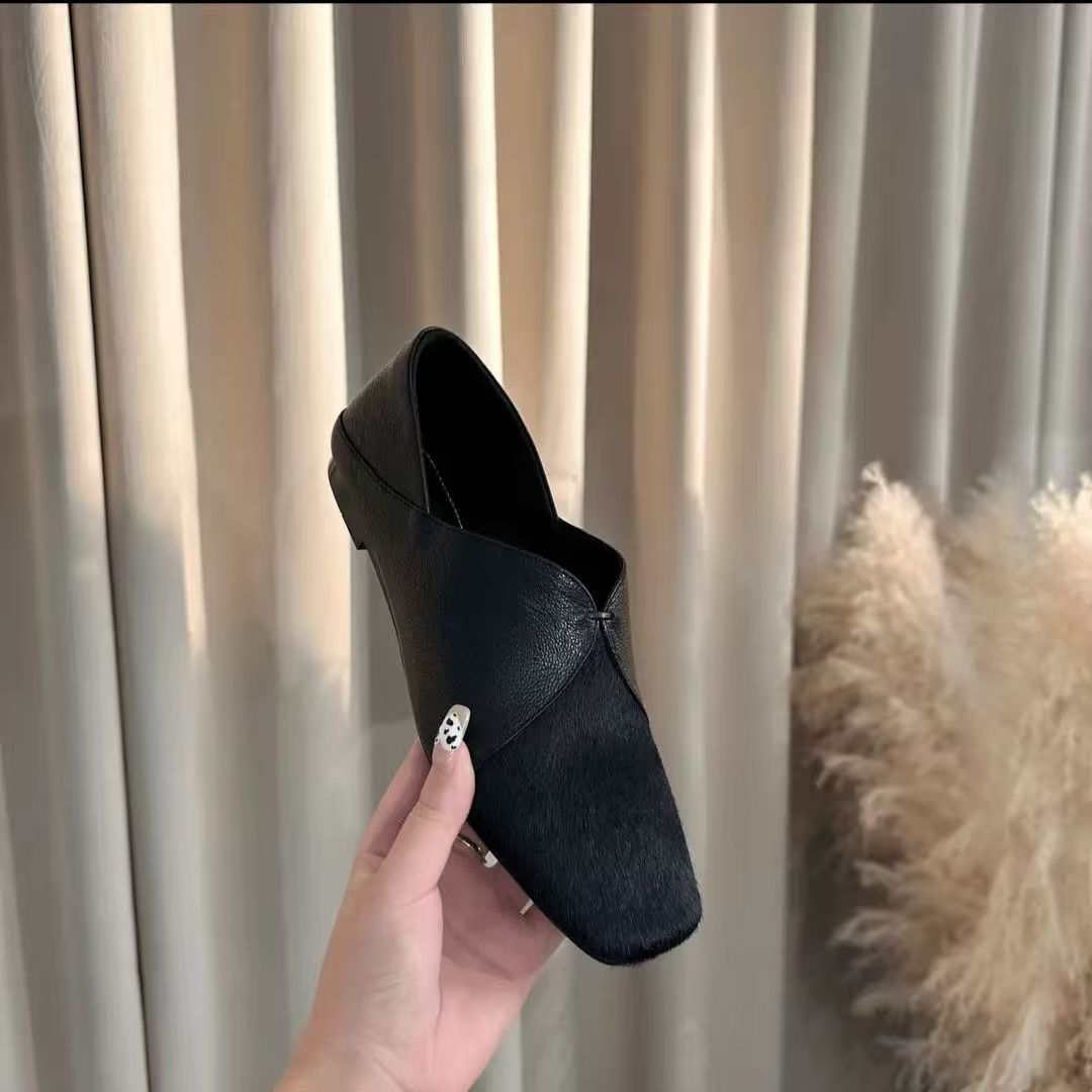 2026 verano nuevo estilo simple ligero diseño de empalme de estilo de lujo cuadrado cómodo clásico zapato de moda de mujer simple