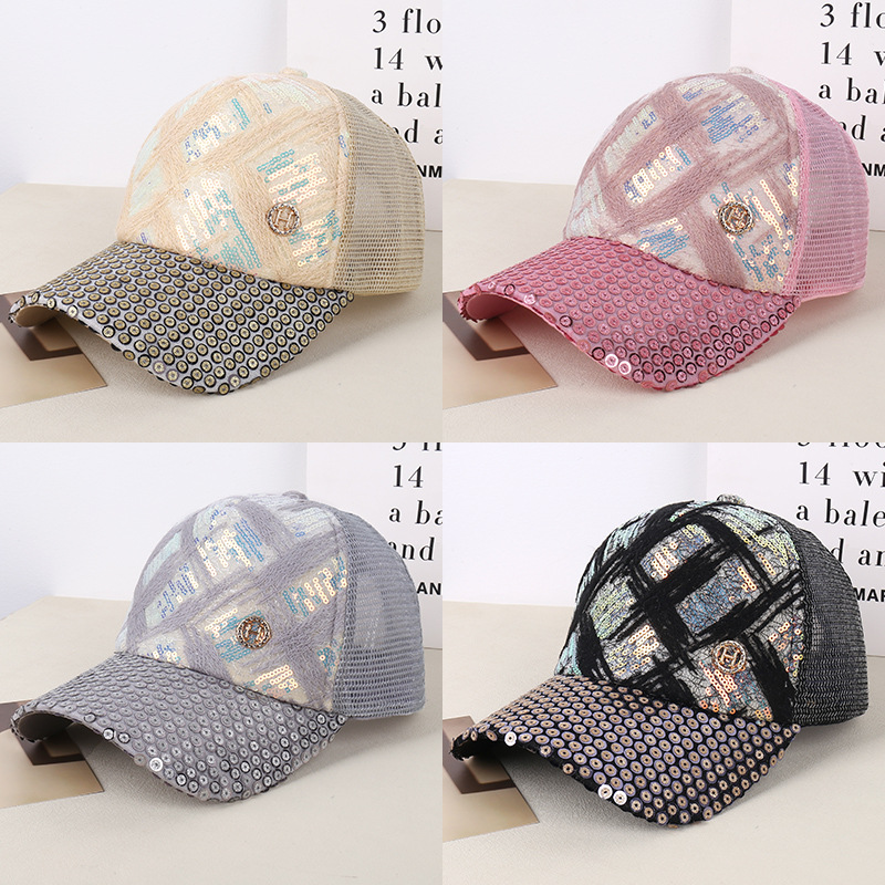shiny summer travel baseball cap with letters for students