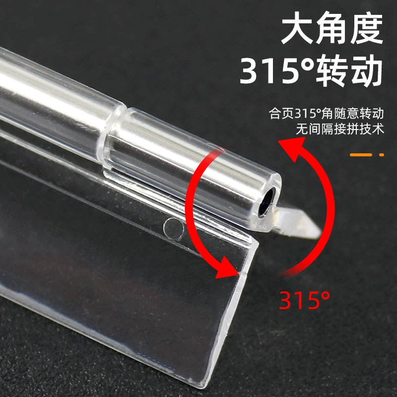 bisagra transparente acrílica sin agujeros autoadhesivo engrosado bisagra de puerta de vidrio velcro plegable