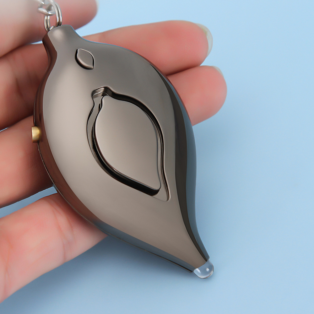 Alarma Personal Metálica Tipo Hoja con Luz LED para Mujeres