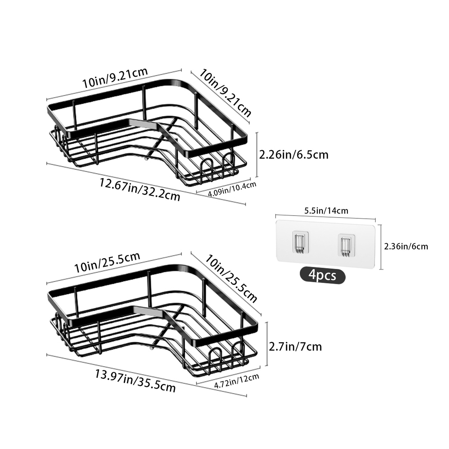 Baño triángulo de almacenamiento rack ponche libre de baño esquina Gel de ducha jabón Almacenamiento de rack cocina condimento rack