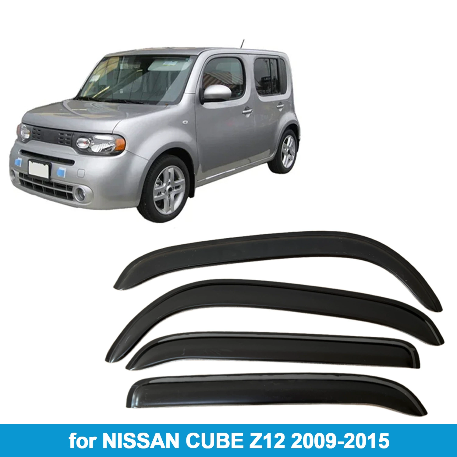 Подходит для Nissan Cube Z12 2009-2015 дождь и солнечный щит боковой ветровой дефлектор, лобовая тень, утолщение Note