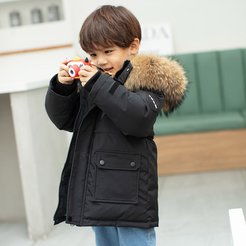 Children's Winter Warm Coat -  New Arrival for Young Boys, Long-Sleeve Winter Coat with Thick Padding, Wholesale