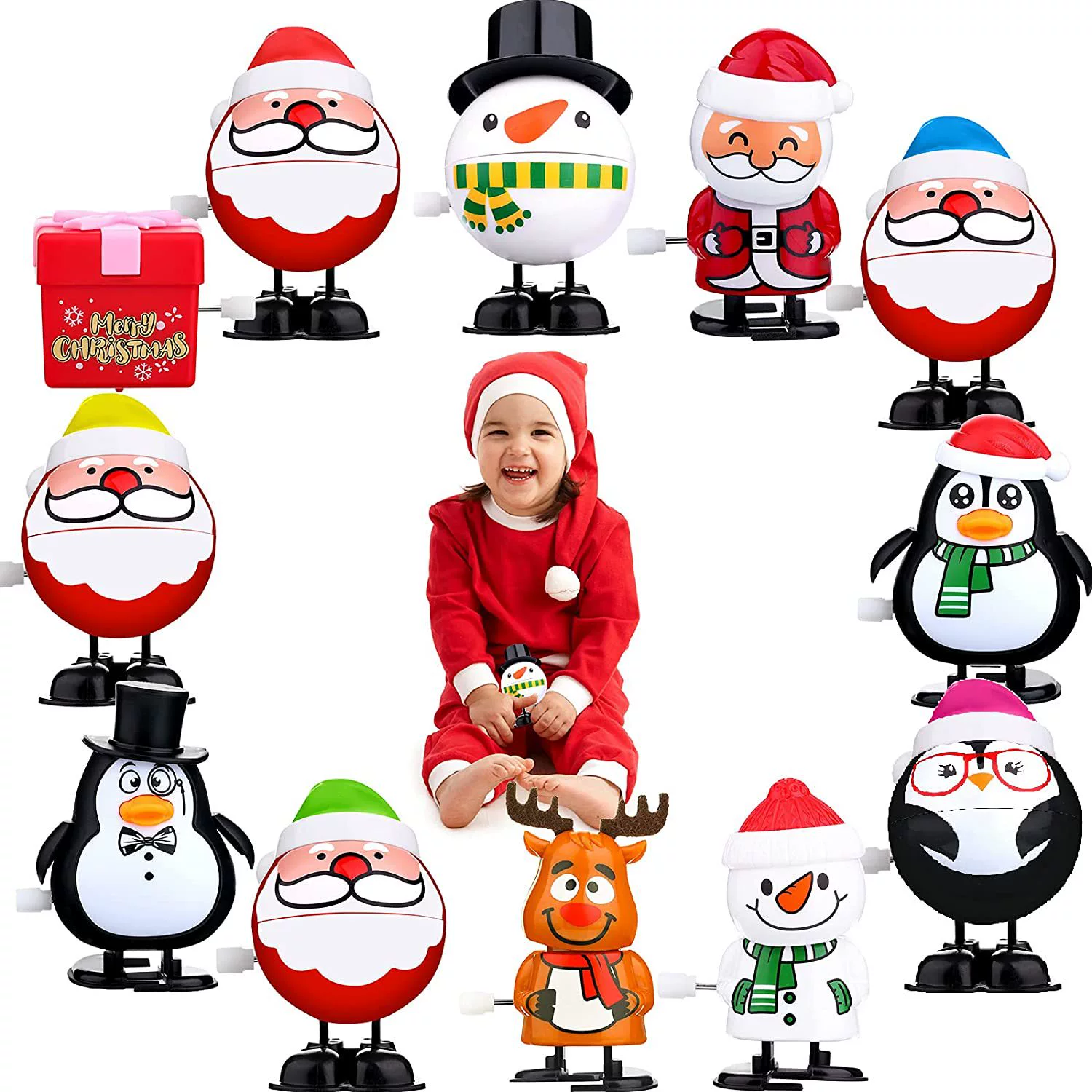 Wind-up toy for elderly, set, pinguin, for import