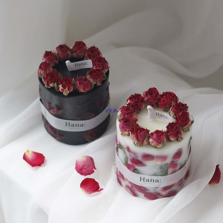 [Floyd] Rose Scented Candle Gift Box, Wedding Souvenir, a Pair of Ornaments, Engagement Valentine's Day Gift