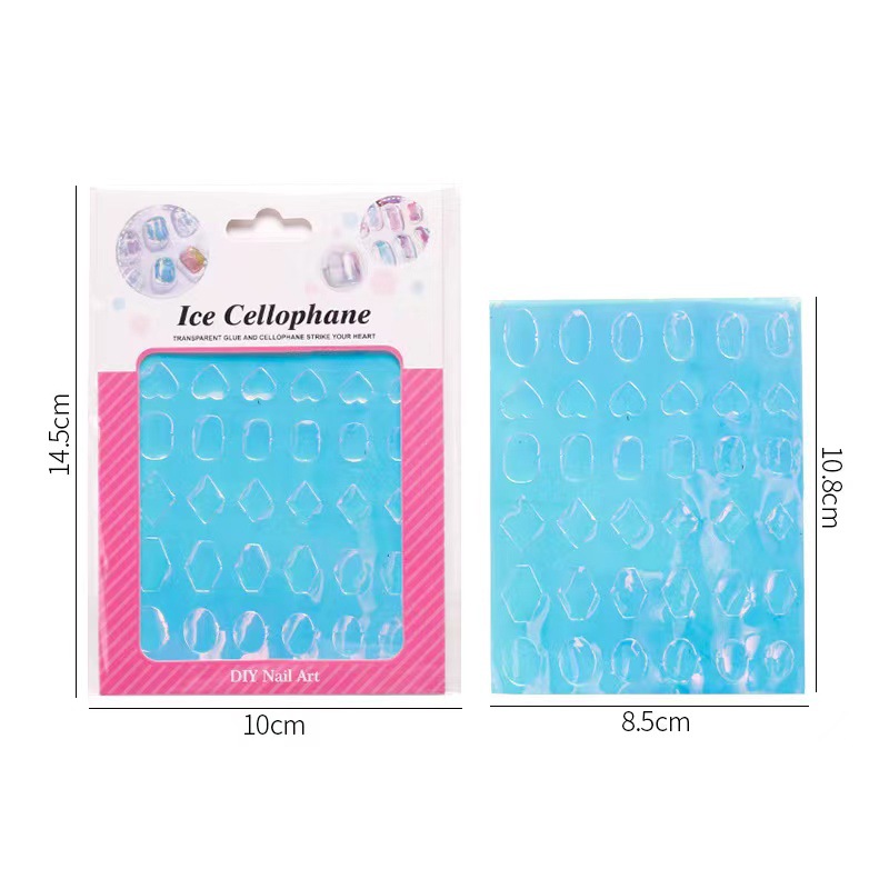 2022 en línea explosión de hielo aurora pegatinas de uñas gemas de forma especial fototerapia de uñas espejo colorido pegatinas de uñas cuadradas
