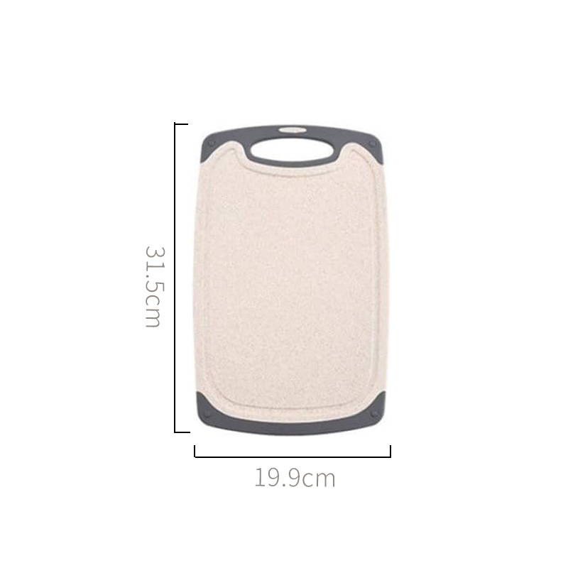 Juego de Tablas de Cortar de Paja de Trigo Set de 3 Piezas Antideslizante para Cocina image 8