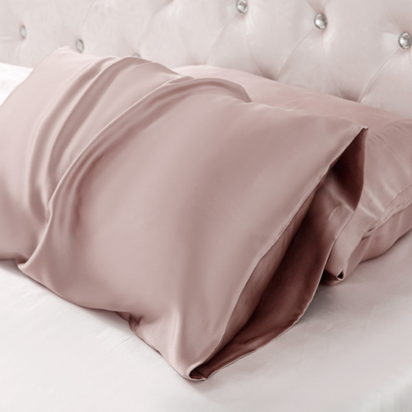 Double-sided silk solid color breathable pillowcase