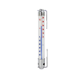 High precision easy to read scale indoor outdoor garden metal glass tube thermometer
