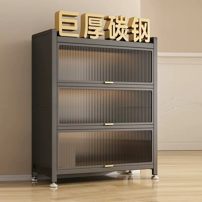 钢制鞋柜家用门口多层储物柜入户玄关大容量收纳柜金属防尘鞋架