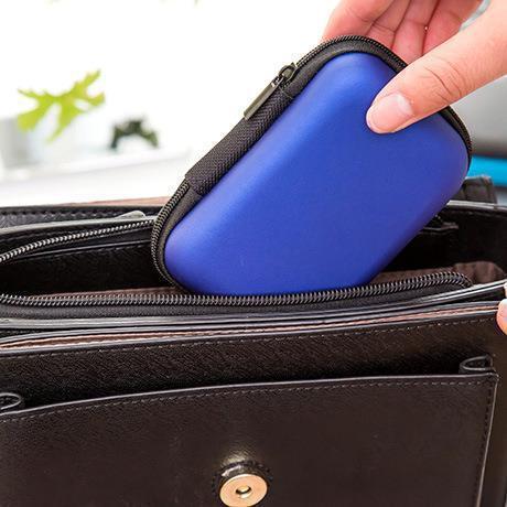 Digital Accessory Storage Bag, Handheld Double-Layer Power Hard Drive Protection Case, Dustproof Data Cable USB Flash Drive Earphone Storage Bag