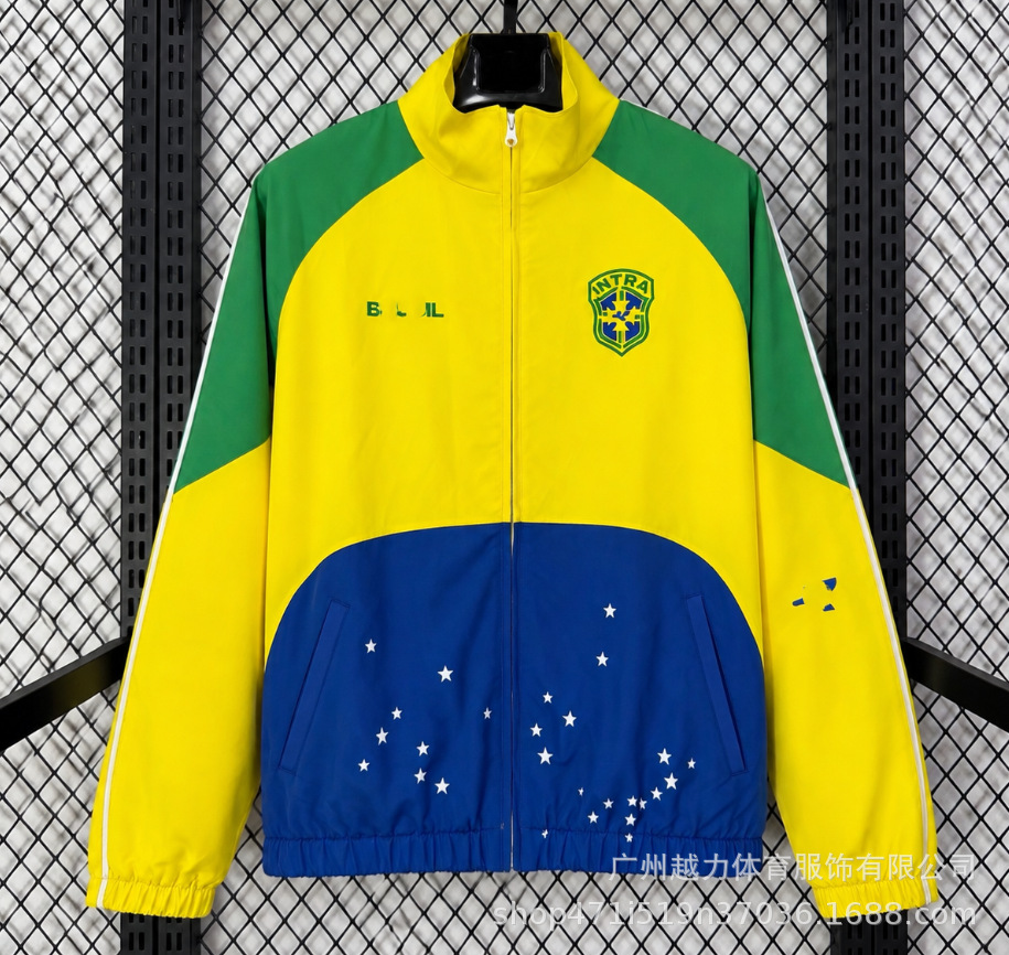 Chaqueta Bordada retro de manga larga y gruesa Manchester United Barcelona Inglaterra Brasil Real Madrid Liverpool image 32