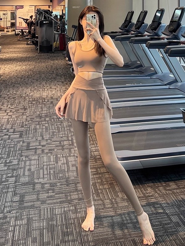 女性用ハイウエストタイトヨガパンツ、偽ツーピースお尻カーテン、速乾性、通気性、アウトドアランニングトレーニングスポーツフィットネスパンツ|undefined