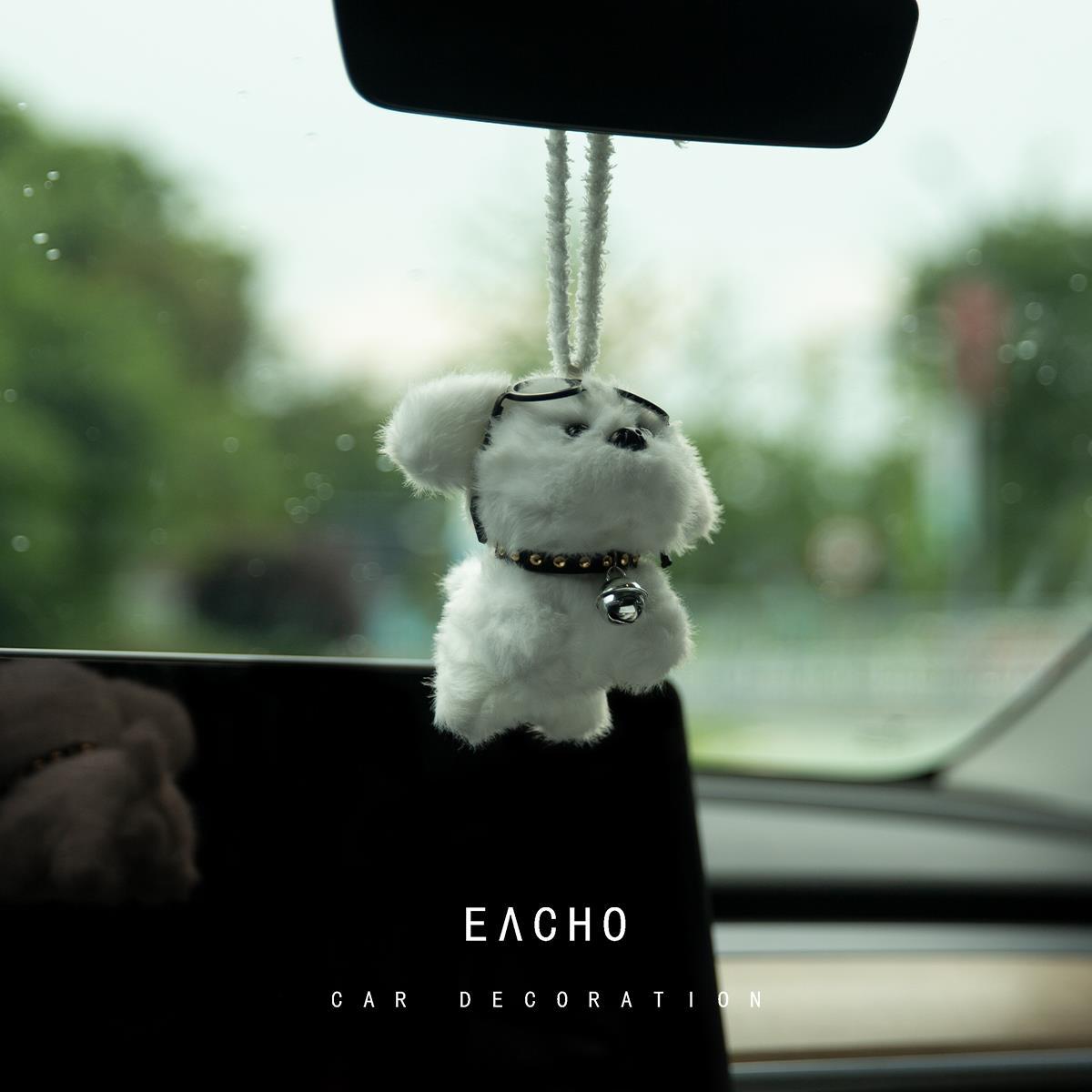 Creative Cute Puppy Car Pendant Car Interior Accessories Doll Doll Rear Mirror Pendant Female Cute Pet Decoration