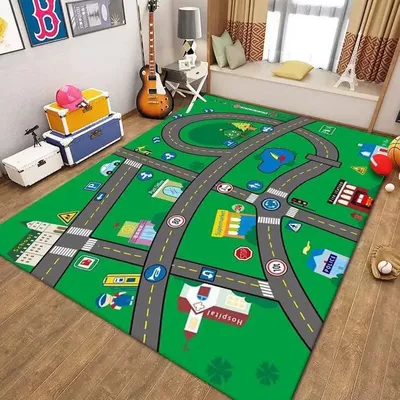 Avtomobil döşəmə paspasları – Mat Road Track Parking Lot - light-blue-29-80x-120cm