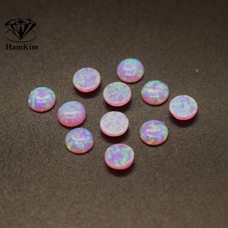 圆形 欧泊平底粉色