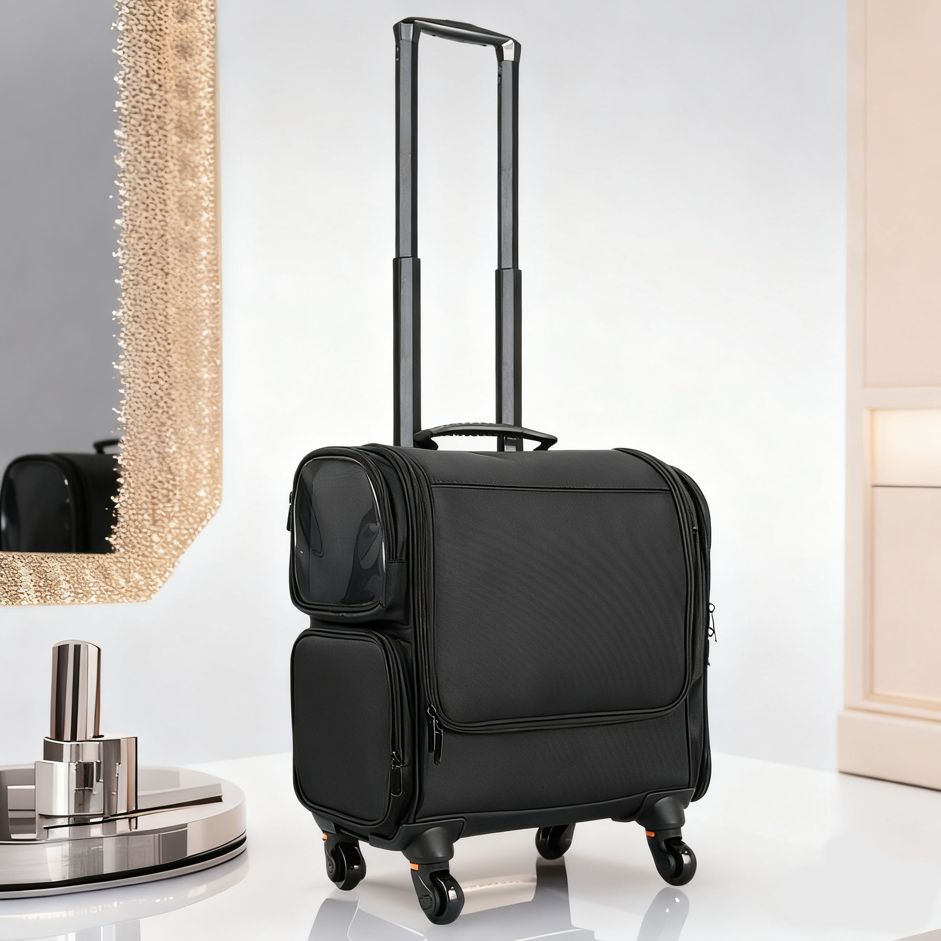 Caja de maquillaje especial para maquillaje, caja multifuncional de gran capacidad para herramientas de maquillaje de bordado de uñas