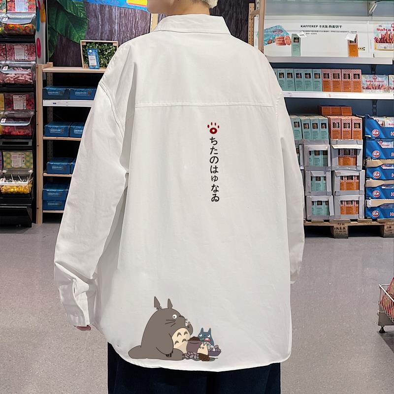 Explosions! Hong Kong Style Long Sleeve Shirt Men's Large Size Loose Shirt Men's Shirt Men's Shirt cscs269-P35