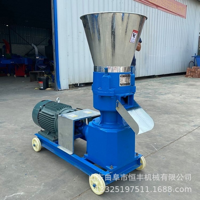 鸡鸭鹅猪牛羊饲料制粒机造粒机 柴油机版饲料颗粒机 草料制粒机