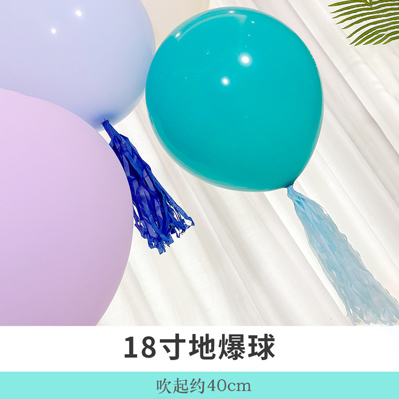 Decoración de cumpleaños engrosada arco de globo macaron de 18 pulgadas diseño de escena de látex de globo a prueba de explosiones grande