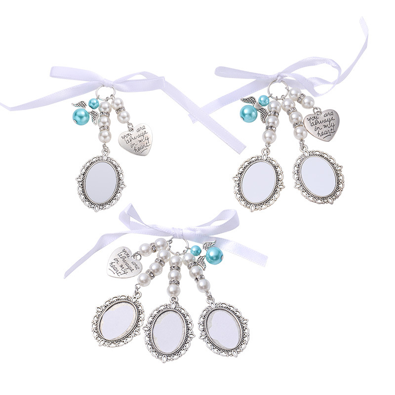 Temporada de graduación broche en blanco de transferencia de calor colgante de encaje redondo Amazon colgante de metal de sublimación en caliente