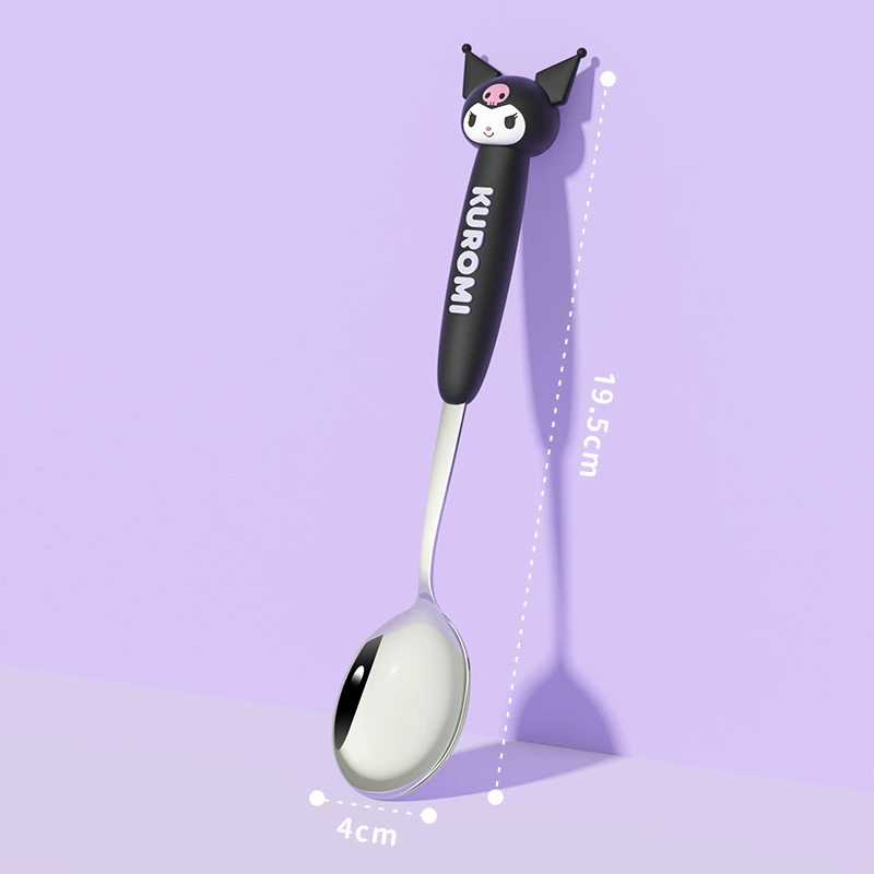 Sanrio, Hello Kitty, подлинные креативные столовые приборы, ложка нержавеющая сталь, вилка, детальный набор, нержавеющая сталь AISI 304